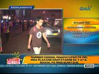 UB: Number coding, pinatutupad pa rin ngayong araw (031512)
