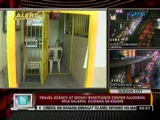 24oras: Travel agency at money   remittance center nilooban, mga   salarin, dumaan sa kisame