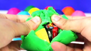 LEARN COLOURS for Children w  Play Doh Surprise Eggs Peppa Pig Toy Story Spiderman Disney Cars Toy