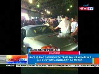 NTG: Iba't ibang smuggled items na nakumpiska ng Customs, iniharap sa Media (032012)