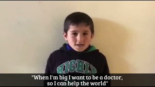 Elias, 7-year-old Syrian boy- 'I want to be a doctor'