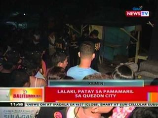 BT: Lalaki, patay sa pamamaril sa   Quezon city