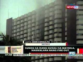 OC: Sunog sa isang gusali sa   Maynila, naideklara nang fire out