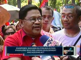 Saksi: Pagpapawalang-bisa sa Urban Development and Housing Act., iginiit ng mga militante (032312)