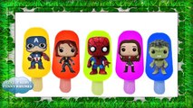 Spiderman | hulk | cap america | ice cream finger family song | ice cream video