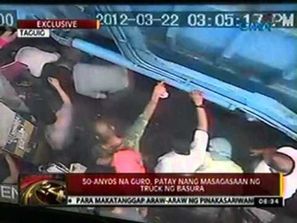 24 Oras: 50-anyos na guro, patay nang masagasaan ng truck ng   basura