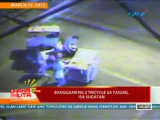 UB: Banggaan ng 2 tricycle sa Taguig, 1 sugatan (032612)