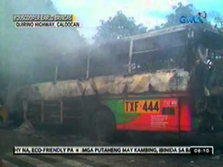 24oras: Youscoop: Bus, biglang nagliyab;   mga pasahero, agad nakababa