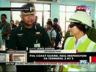 OC: PHL Coast Guard, nag-inspeksyon sa Terminal 2 at 3 sa Batangas Port