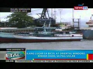 BP: Ilang lugar sa Bicol at Oriental   Mindoro, binaha dahil sa pag-uulan