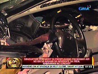 Graduation Ceremony sa eskwelahang pagmamay-ari ng isa sa nasawi sa aksidente sa tren, malungkot