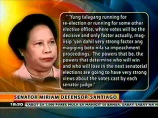 BT: Sen. Santiago: Di malayong magkagapangan sa mga senador ngayong naka-break ang impeachment trial
