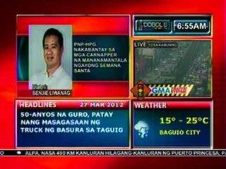 DB: PNP-HPG, nakabantay sa mga carnapper na mananamantala ngayong Semana Santa (032712)