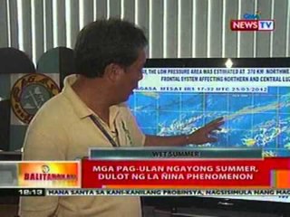 BT:  Mga pag-ulan ngayong summer, dulot ng La Nina phenomenon