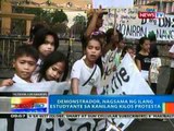 NTG: Demonstrador, nagsama ng ilang estudyante sa kanilang kilos protesta sa Mendiola (032712)