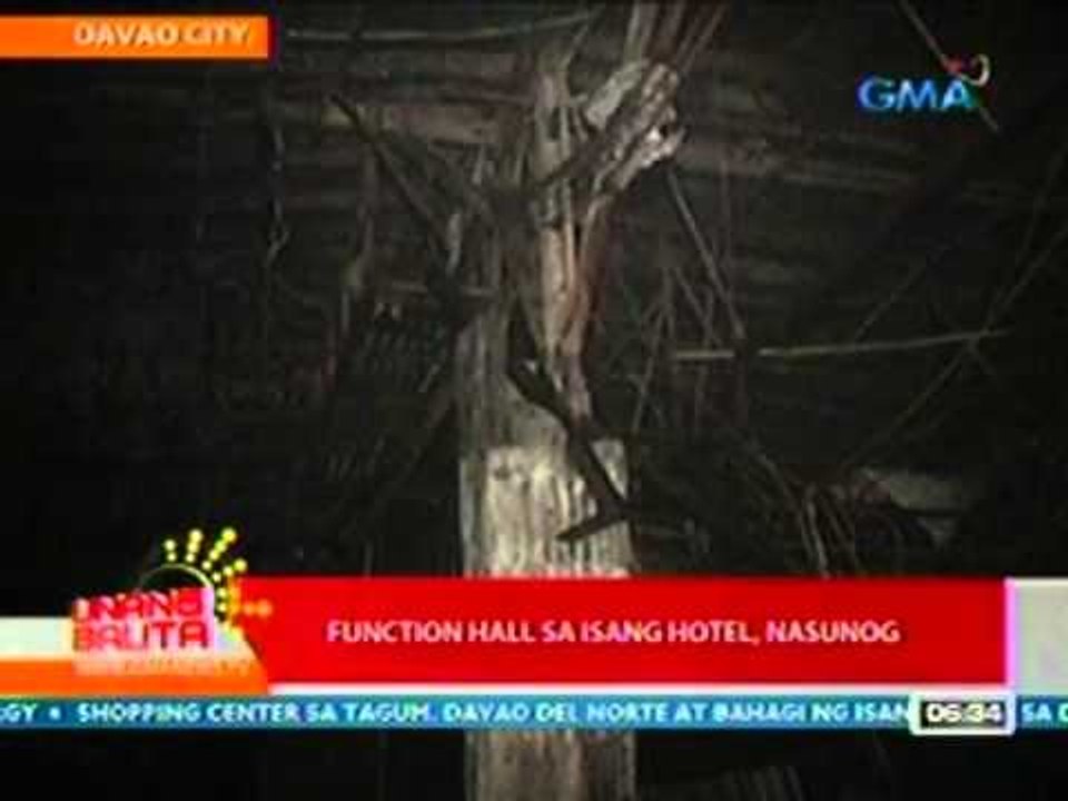 UB: Function hall sa isang hotel sa Davao City, nasunog (032712)