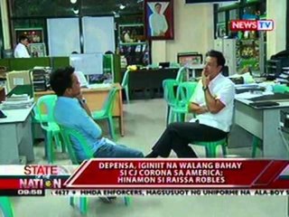 SONA: Depensa, iginiit na walang bahay si CJ Corona sa America; hinamon si Raissa Robles
