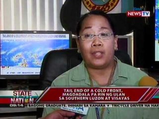Tail end of Cold Front, magdadala pa rin ng ulan sa Southern Luzon at Visayas