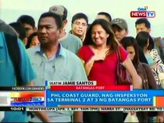 NTG: PHL Coast Guard, nag-inspeksyon sa Terminal 2 at 3 ng Batangas Port (040312)