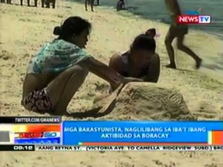 NTG: Mga bakasyunista, naglilibang sa iba't ibang aktibidad sa Boracay (040312)