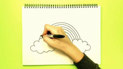 How to draw a rainbow - STEP BY STEP - DRAWING TUTORIAL