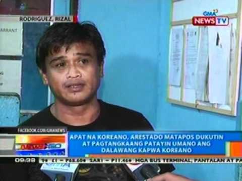 NTG: 4 na Koreano, arestado matapos dukutin at pagtangkaang patayin ang 2 kapwa Koreano (040212)