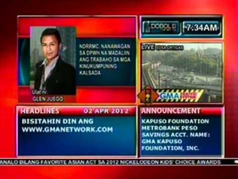 DB: NDRRMC, nanawagan sa DPWH na madaliin ang trabaho sa mga kinukumpuning kalsada (040212)