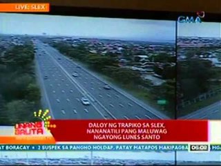 UB: Daloy ng trapiko sa SLEX, nananatili pang maluwag (040212)