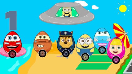 Learn Colors w Fun Surprise Eggs   McQueen Hulk Spiderman Cars for Kids Learning Videos