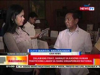 BT:  2 Pinay, nanalo sa kasong human trafficking vs sa isang Singaporean Nat'l