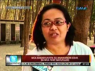 24 Oras: Mga bakasyunista sa Anawangin Cove, sa mga tent natutulog