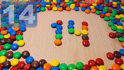 Make NUMBERS 10 to 20 for Kids with M&M's Candy. Learn to count NUMBERS 12345. Counting for children
