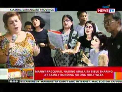 BT: Pacman, naging abala sa Bible sharing at family bonding nitiong Holy week