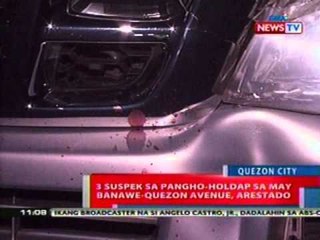 NTL: 3 suspek sa pangho-holdap sa may   Banawe-QC, arestado