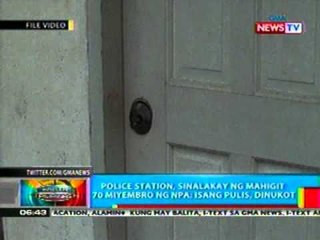 BP: Police station, sinalakay ng   mahigit 70 miyemro ng NPA; isang   pulis, dinukot