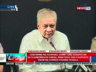 NTL: Presscon ng DFA kaugnay sa tensyon sa   Scarborough Shoal