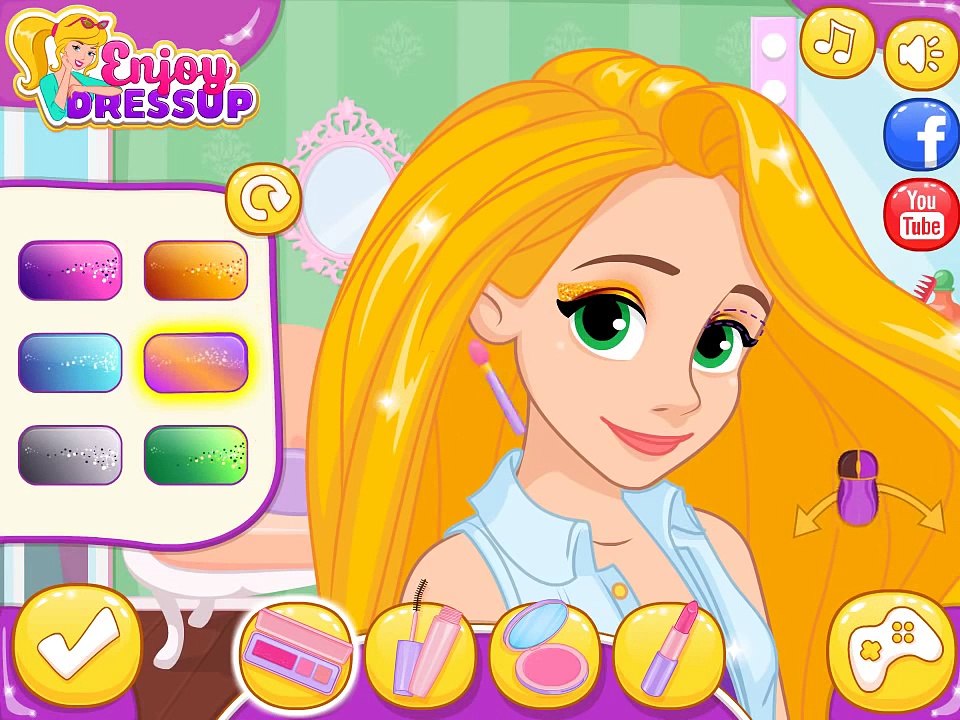 Детская игра про Рапунцель! Игра для девочек! Игры для детей! Детские мультики! Kids video!