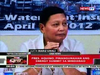 QRT: PNoy, pinangunahan ang energy summit   sa Mindanao
