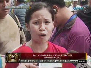 24oras: Rally kontra-balikatan   exercise, nauwi sa gulo