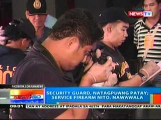 NTG: Security guard sa Maynila, natagpuang patay; service firearm nito, nawawala (041312)