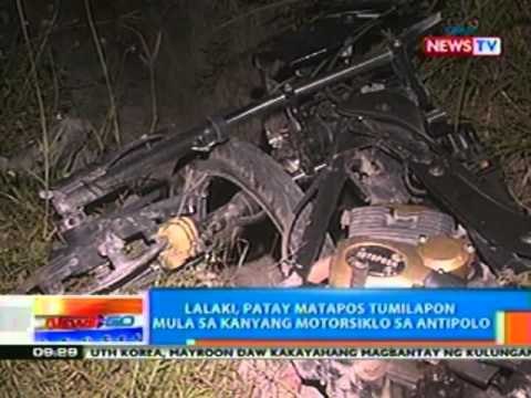 NTG: Lalaki, patay matapos tumilapon mula sa kanyang motorsiklo sa Antipolo (041312)