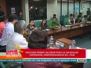 UB: Inisyung permit ng DENR para sa SM Baguio expansion, dinepensahan ni Sec. Paje (041312)
