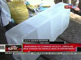 QRT: Maruming ice storage facility, sinita   ng mga kawani ng Manila Health Dep't
