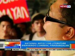 NTG: National Artist for Literature Bienvenido Lumbera, pinarangalan (041612)