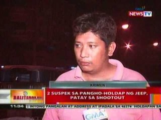 BT: 2 suspek sa panghoholdap ng jeep sa   Manila, patay sa shootout