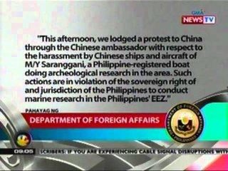 SONA:2 Chinese Surveillance ships at BRP Pampanga ng Pilipinas, nananatili sa Panatag Shoal