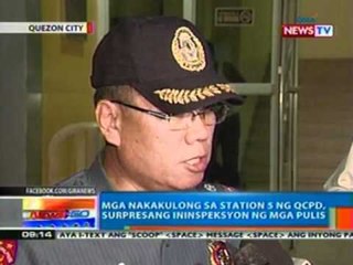 NTG: Mga nakakulong sa station 5 ng QCPD, surpresang ininspeksyon ng mga Pulis (041912)