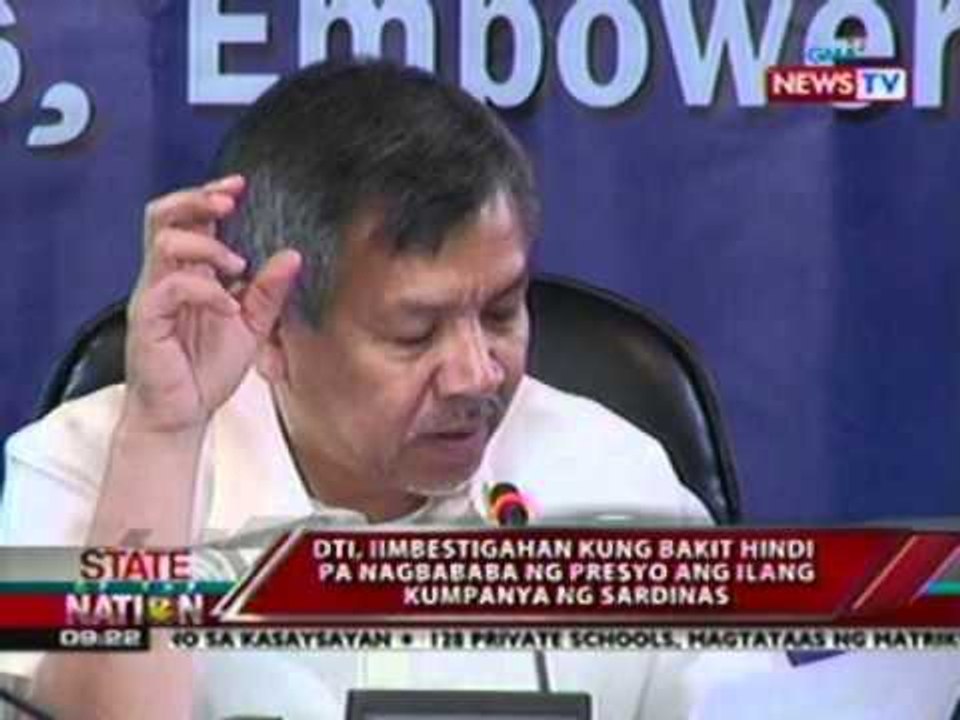 SONA: Presyo ng sardinas, inaasahang bababa raw sa mga susunod na araw