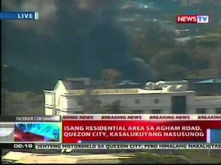 NTL:  Isang residential area sa Agham Road,   QC, kasalukuyang nasusunog