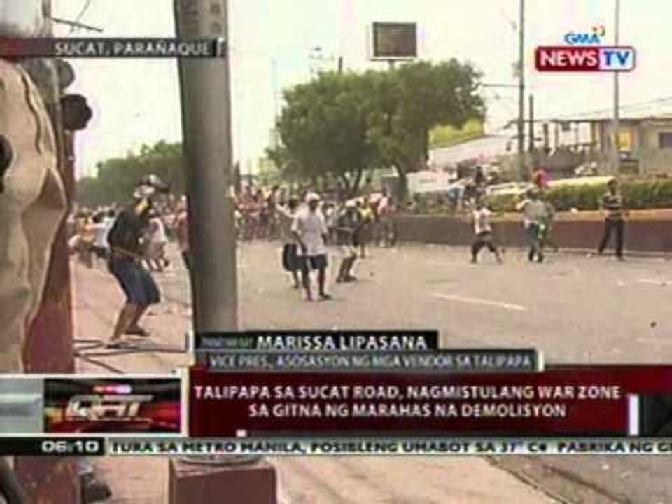 QRT: Talipapa sa Sucat Road Paranaque,  nagmistulang war zone sa gitna ng marahas na demolisyon